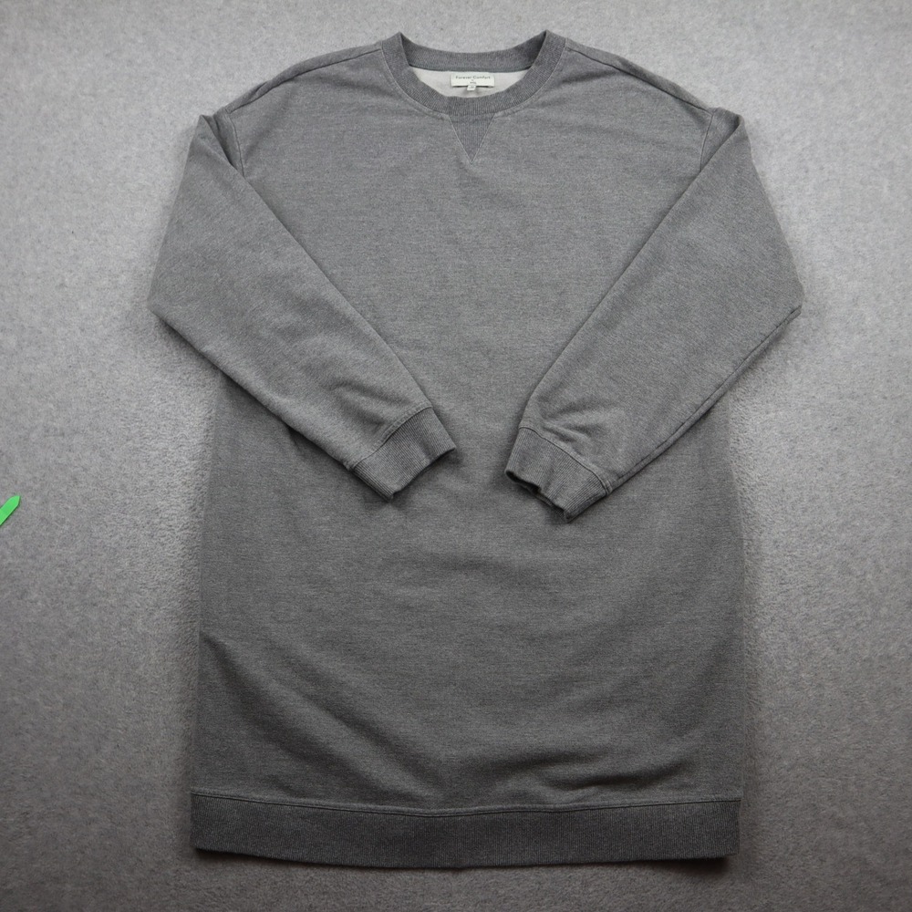 NYDJ Forever Comfort Sweatshirt Dress Womens M Gray Long Sleeve Crew Neck Tunic